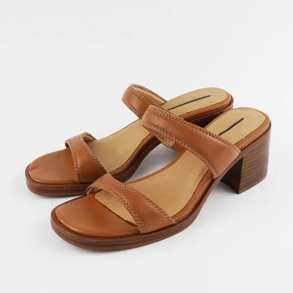 New MADEWELL The Saige Double-Strap Sandal in Leather in Desert Camel - Picture 6 of 8